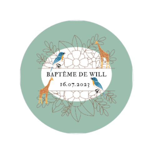 étiquette baptême personnalisée