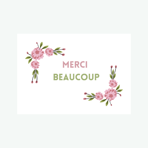 carte remerciements rose