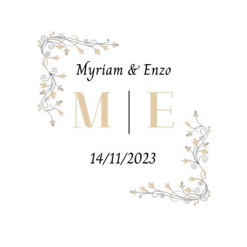 étiquette mariage minimaliste
